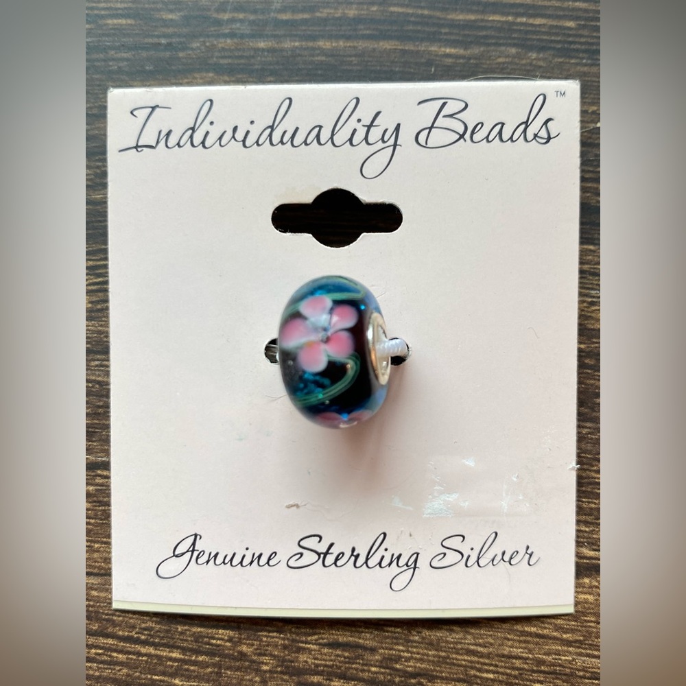 Individuality Beads | Floral Glass Bead Charm